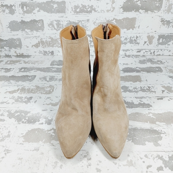 New Steve Madden Thrived Suede Leather Pointed Toe Ankle Boots E768 - Picture 3 of 14